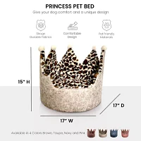 Precious Tails Crown Taupe Pet Beds