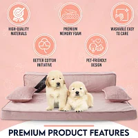 Precious Tails 39" Gray Orthopedic Pet Beds