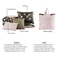 Bebejan Jasmine Flowers 5-pc. Midweight Reversible Comforter Set