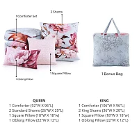 Bebejan Blooming Peonies 5-pc. Midweight Reversible Comforter Set