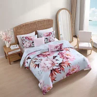 Bebejan Blooming Peonies 5-pc. Midweight Reversible Comforter Set