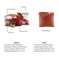 Bebejan Carnelian Flora 5-pc. Midweight Reversible Comforter Set