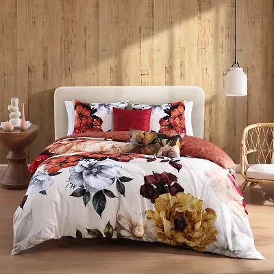 Bebejan Carnelian Flora 5-pc. Midweight Reversible Comforter Set