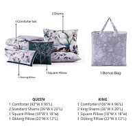 Bebejan Jewel Toned Florals 5-pc. Midweight Reversible Comforter Set