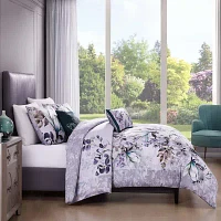 Bebejan Jewel Toned Florals 5-pc. Midweight Reversible Comforter Set