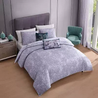 Bebejan Jewel Toned Florals 5-pc. Midweight Reversible Comforter Set