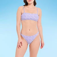 Decree Adjustable Straps Floral Bralette Bikini Swimsuit Top Juniors