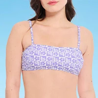 Decree Adjustable Straps Floral Bralette Bikini Swimsuit Top Juniors