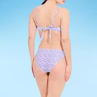 Decree Adjustable Straps Floral Bralette Bikini Swimsuit Top Juniors