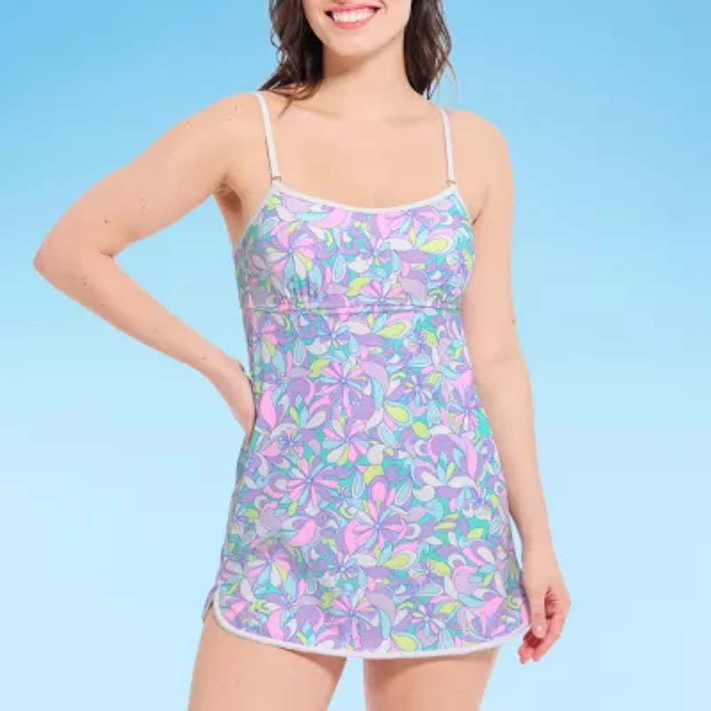 Decree Womens Abstract Swim Dress Juniors