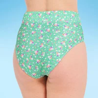 Decree Womens Lined Floral High Waist Bikini Swimsuit Bottom Juniors