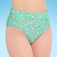 Decree Womens Lined Floral High Waist Bikini Swimsuit Bottom Juniors