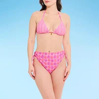 Decree Adjustable Straps Striped Bralette Bikini Swimsuit Top Juniors