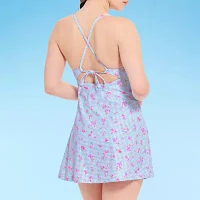 Decree Womens Floral Swim Dress Juniors