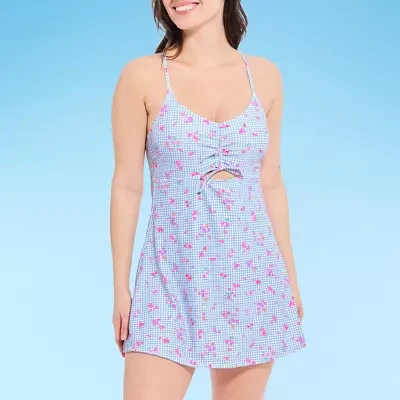 Decree Womens Floral Swim Dress Juniors