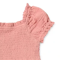Okie Dokie Toddler & Little Girls Square Neck Short Sleeve Peplum Top