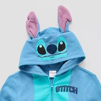 Disney Collection Little & Big Boys Embroidered Lilo Stitch Fleece Zipper Hoodie