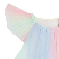 Rare Editions Big Girls Short Sleeve Flutter A-Line Dress