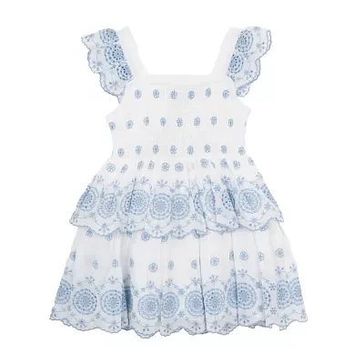 Rare Editions Big Girls Short Sleeve Flutter Sundress
