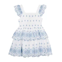 Rare Editions Big Girls Short Sleeve Flutter Sundress