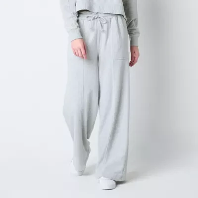Arizona Womens Wide Leg Sweatpant-Juniors