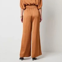 Worthington Womens Wide Leg Pull-On Pants