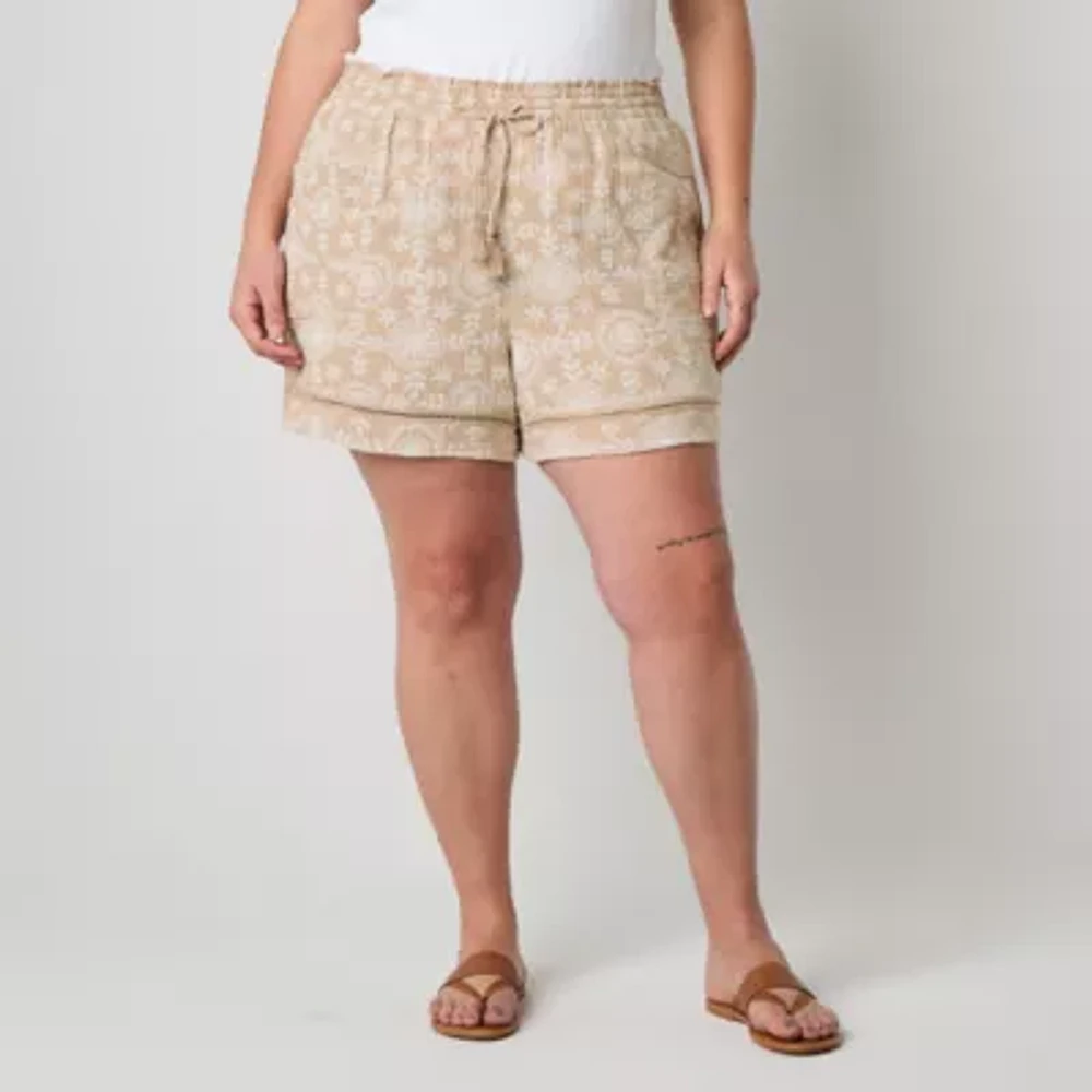 Frye and Co. Womens Pull-On Short Plus