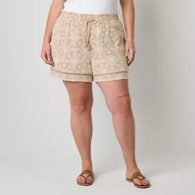 Frye and Co. Womens Pull-On Short Plus