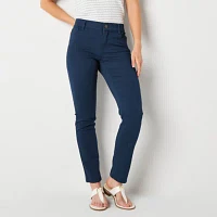 Liz Claiborne Sara Womens Mid Rise Slim Fit Skinny Jean
