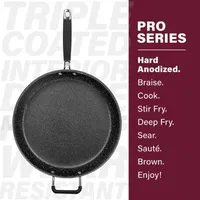 Granitestone Pro Hard Anodized 14" Nonstick Frying Pan with Helper Handle