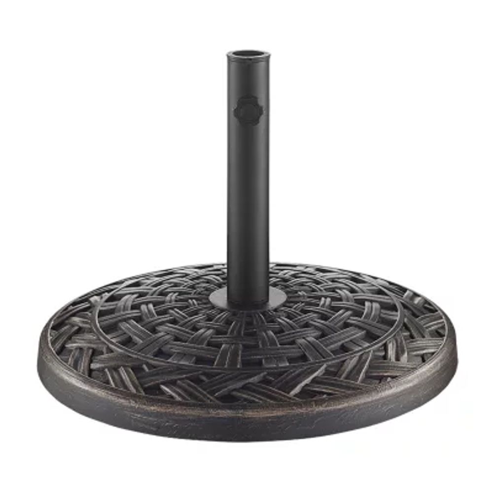 Cross Weave Round Patio Umbrella Base