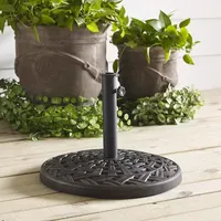 Cross Weave Round Patio Umbrella Base