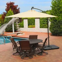 Sunnydaze® 9-Foot Solar Patio Umbrella with Tilt Crank