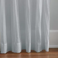 Elrene Home Fashions Jolie Crushed Tie Top Sheer Single Curtain Panel