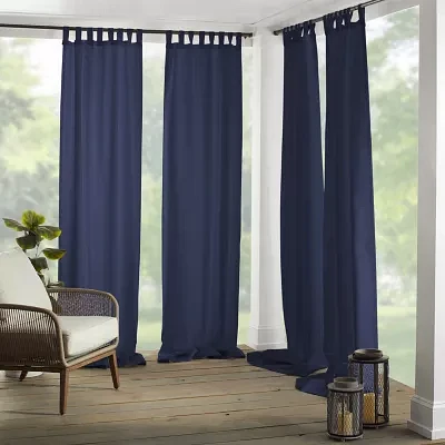 Elrene Home Fashions Matine Upf 50+ Light-Filtering Tab Top Single Outdoor Curtain Panel