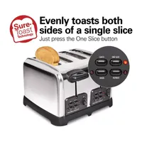 Hamilton Beach Classic 4 Slice Toaster With Sure-Toast Technology