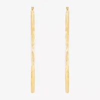 10K Gold 70mm Round Hoop Earrings