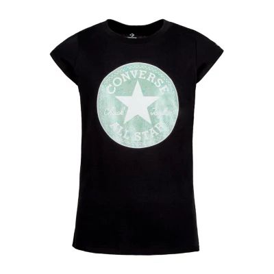 Converse Big Girls Crew Neck Short Sleeve Graphic T-Shirt