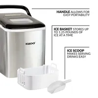 Igloo 26 Lb Self Cleaning Ice Maker with Carrying Handle