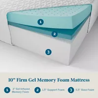 Dream Collection by Lucid® 10-In Firm Memory Foam Mattress a Box