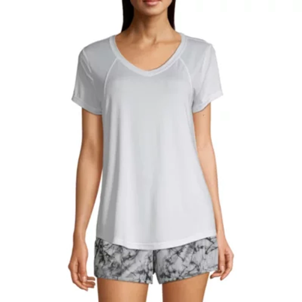 Xersion Womens Performance V Neck Short Sleeve T-Shirt