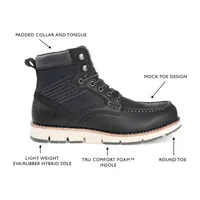 Territory Mens Macktwo Flat Heel Lace-Up Boots