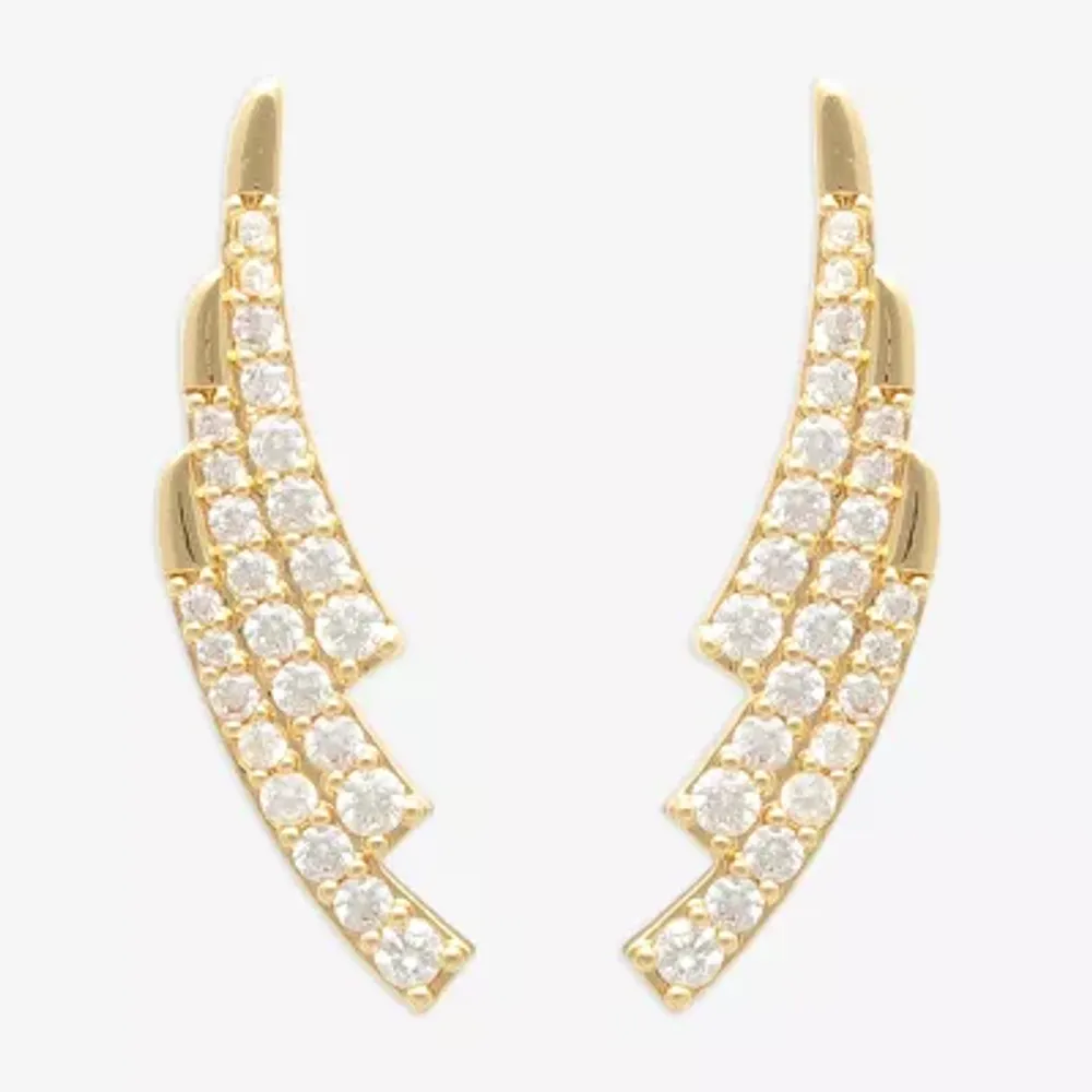 Mixit Hypoallergenic Cubic Zirconia Wing Ear Climbers