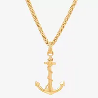 Gold Opulence Mens 10K Gold Anchor Pendant