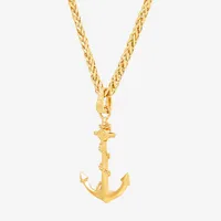 Gold Opulence Mens 10K Gold Anchor Pendant