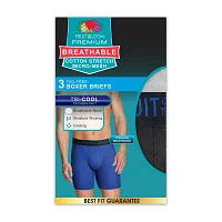 Fruit of the Loom Breathable Stretch Mens 3 Pack Boxer Briefs