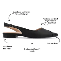 Journee Collection Womens Daphnne Pointed Toe Ballet Flats