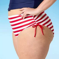 Outdoor Oasis Striped Bikini Swimsuit Bottom Plus