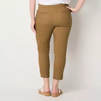 St. John's Bay-Plus Womens Ankle Pull-On Pants