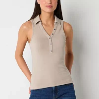 a.n.a Womens Sleeveless Polo Shirt